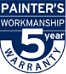 Painter's workmanship warranty, five year